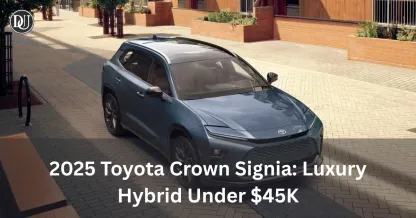 2025 Toyota Crown Signia parked in city street showing front and side profile