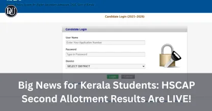 Kerala HSCAP second allotment 2025