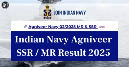 Download Indian Navy SSR MR Result 2025 